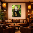 cuadro canvas vida salvaje panda del bosque vertical