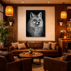cuadro canvas vida salvaje lince plateado vertical