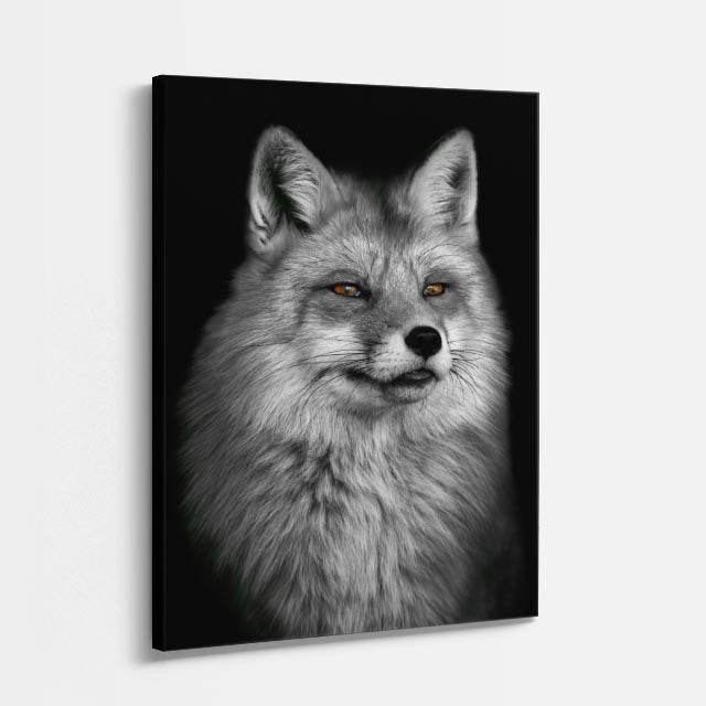 cuadro canvas vida salvaje lince plateado vertical