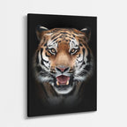 cuadro canvas vida salvaje tigre rugiente vertical