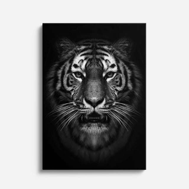 cuadro canvas vida salvaje tigre oscuro vertical