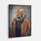 cuadro canvas vida salvaje tigre caballero vertical