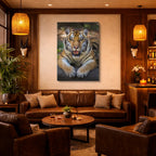 cuadro canvas vida salvaje tigre del bosque vertical