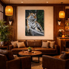cuadro canvas vida salvaje tigre salvaje vertical