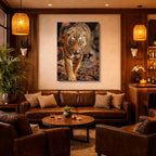 cuadro canvas vida salvaje tigre en jungla vertical
