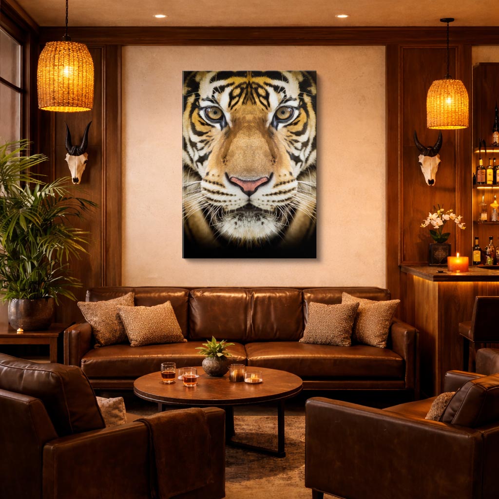 cuadro canvas vida salvaje tigre retrato vertical