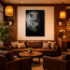 cuadro canvas vida salvaje tigre nocturno vertical
