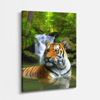 cuadro canvas vida salvaje tigre del río vertical