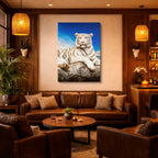 cuadro canvas vida salvaje tigre blanco real vertical