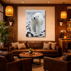 cuadro canvas vida salvaje oso polar vertical