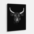 cuadro canvas vida salvaje búfalo negro vertical