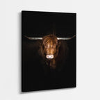 cuadro canvas vida salvaje toro de la noche vertical