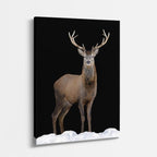 cuadro canvas vida salvaje ciervo de invierno vertical