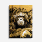 cuadro canvas vida salvaje simio dorado vertical