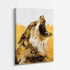cuadro canvas vida salvaje lobo de la luna vertical