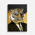 cuadro canvas vida salvaje tigre dorado urbano vertical