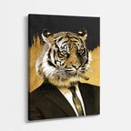cuadro canvas vida salvaje tigre dorado urbano vertical