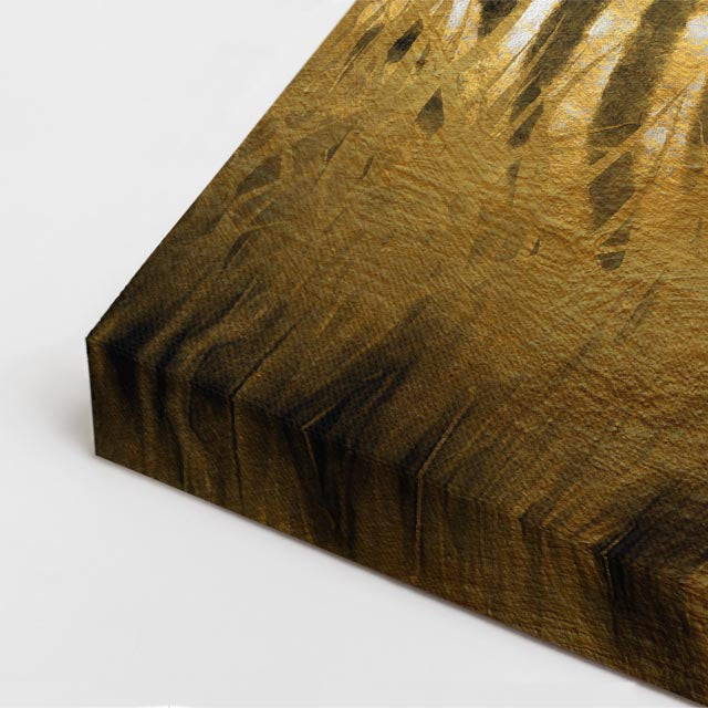 cuadro canvas vida salvaje cebra dorada vertical
