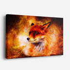 cuadro canvas arte cósmico zorro de fuego horizontal