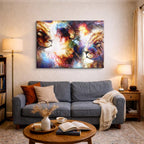 cuadro canvas arte cósmico consejo de luz horizontal