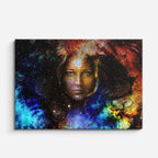cuadro canvas arte cósmico guardiana estelar horizontal