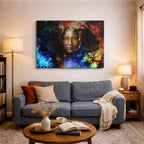 cuadro canvas arte cósmico guardiana estelar horizontal