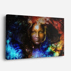 cuadro canvas arte cósmico guardiana estelar horizontal