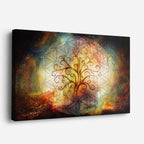 cuadro canvas arte cósmico árbol del cosmos horizontal