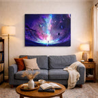 cuadro canvas arte cósmico portal infinito horizontal