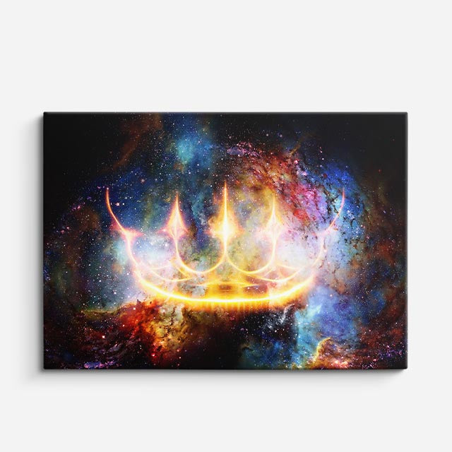 cuadro canvas arte cósmico corona del vacío horizontal