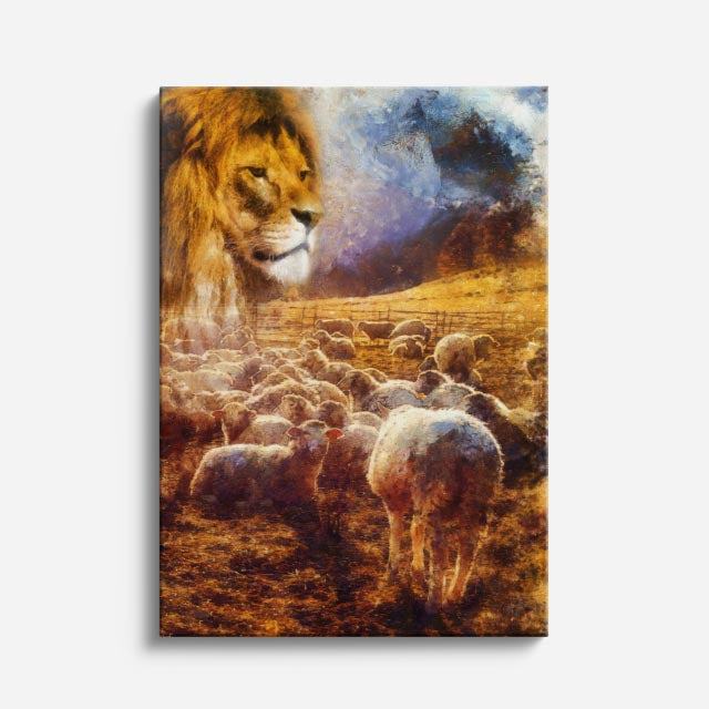 cuadro canvas arte cósmico rebaño dorado vertical musafy