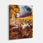 cuadro canvas arte cósmico rebaño dorado vertical musafy