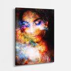 cuadro canvas arte cósmico rostro cósmico vertical musafy