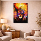 cuadro canvas arte cósmico león prisma vertical musafy