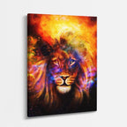 cuadro canvas arte cósmico león prisma vertical musafy