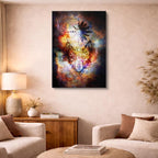 cuadro canvas arte cósmico dualidad salvaje vertical musafy