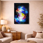 cuadro canvas arte cósmico espiral universal vertical musafy