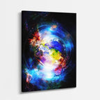 cuadro canvas arte cósmico espiral universal vertical musafy