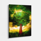 cuadro canvas arte cósmico árbol de vida vertical musafy