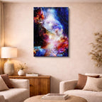 cuadro canvas arte cósmico nebulosa animal vertical musafy
