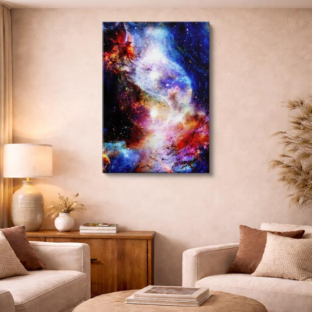 cuadro canvas arte cósmico nebulosa animal vertical musafy