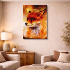 cuadro canvas arte cósmico zorro cósmico vertical musafy
