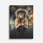 cuadro canvas arte cósmico oración ancestral vertical musafy