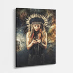 cuadro canvas arte cósmico oración ancestral vertical musafy