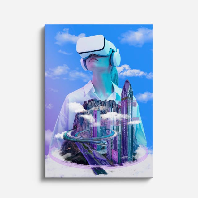 cuadro canvas experiencia sci fi realidad inmersiva vertical