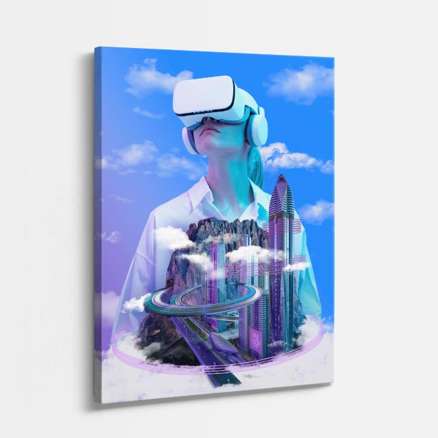 cuadro canvas experiencia sci fi realidad inmersiva vertical