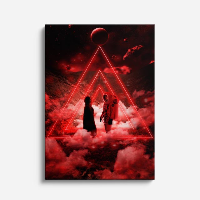 cuadro canvas experiencia sci fi triada dimensional vertical