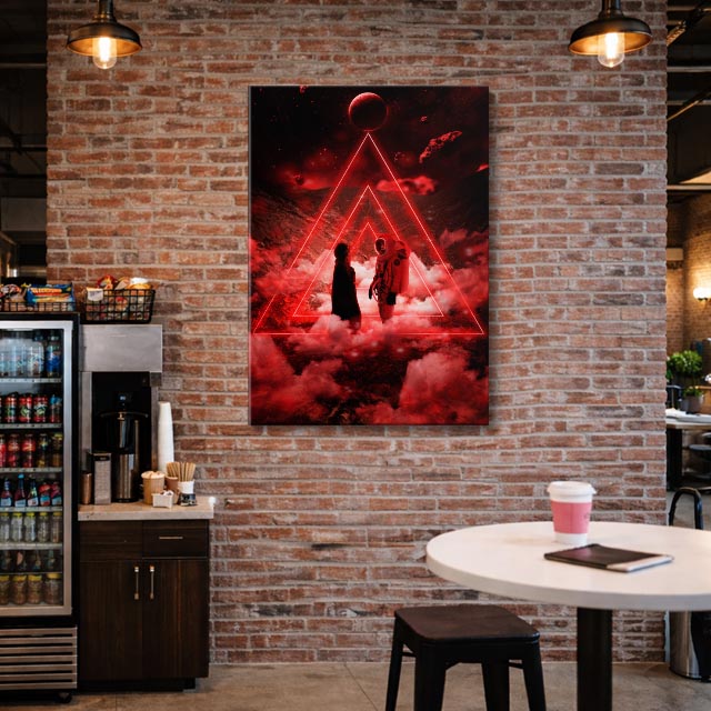 cuadro canvas experiencia sci fi triada dimensional vertical