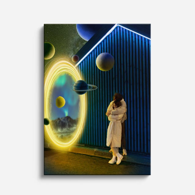 cuadro canvas experiencia sci fi puerta estelar vertical