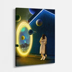 cuadro canvas experiencia sci fi puerta estelar vertical